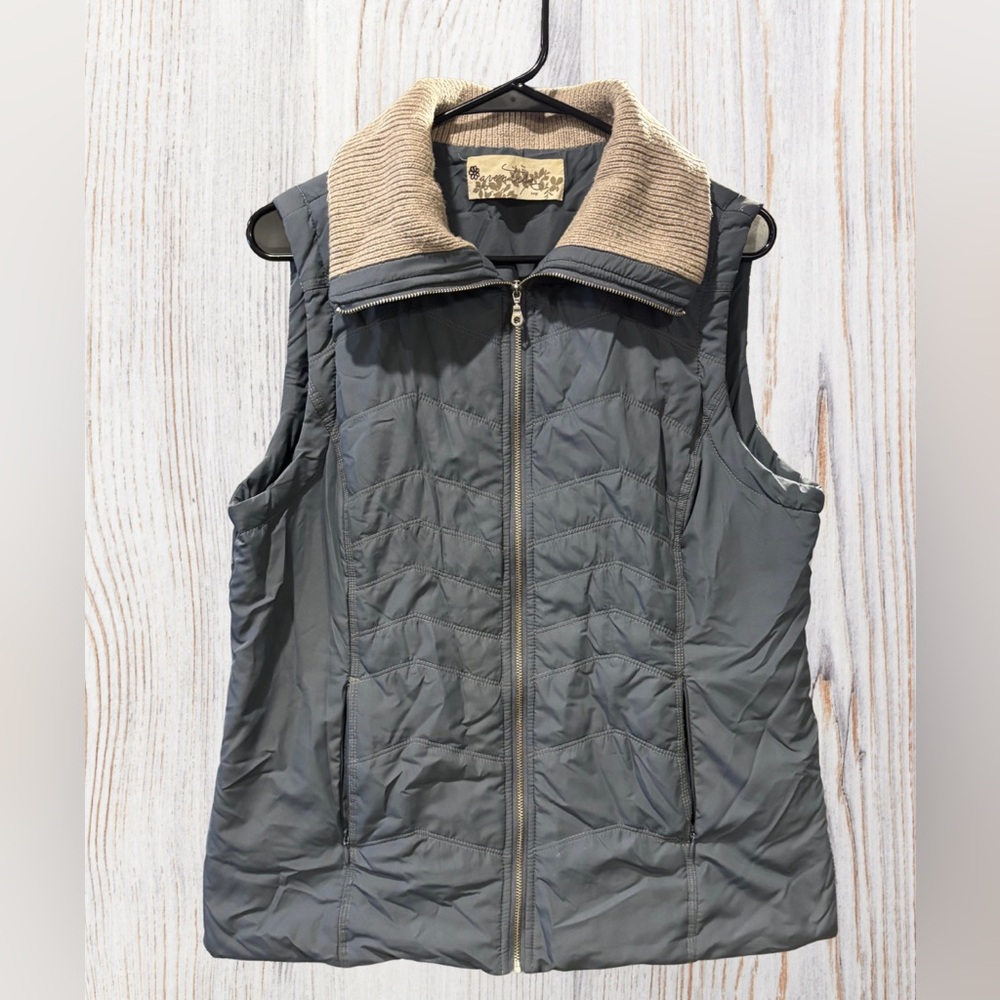 Blue/Gray Quilted Women's Vest